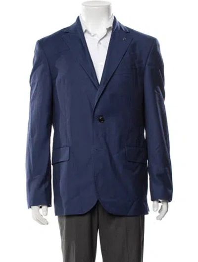 Pre-owned Ted Baker Wool Blazer In Blue