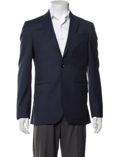 Pre-owned Ted Baker Wool Blazer In Blue