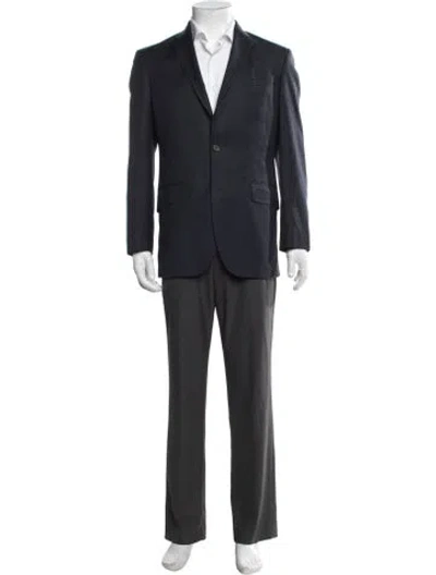 Pre-owned Ted Baker Wool Blazer In Blue