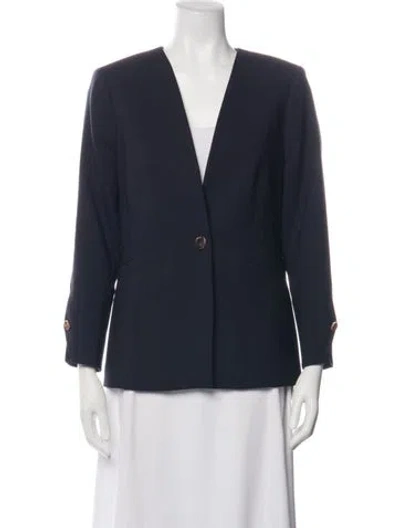 Pre-owned Ted Baker Wool Blazer In Blue