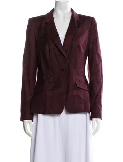 Pre-owned Ted Baker Wool Blazer In Burgundy