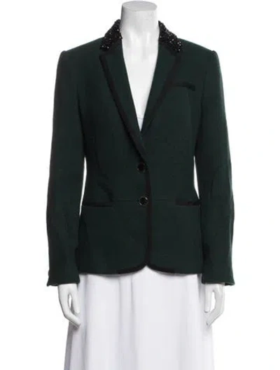 Pre-owned Ted Baker Wool Blazer In Green