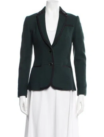 Pre-owned Ted Baker Wool Blazer In Green