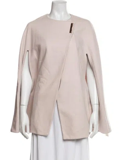 Pre-owned Ted Baker Wool Cape In Pink