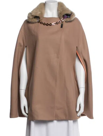 Pre-owned Ted Baker Wool Cape In Pink