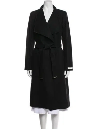 Pre-owned Ted Baker Wool Coat In Black