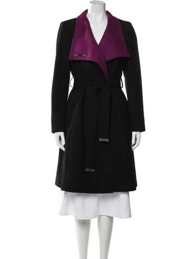 Pre-owned Ted Baker Wool Coat In Black