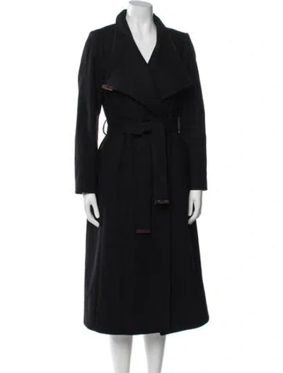 Pre-owned Ted Baker Wool Coat In Black