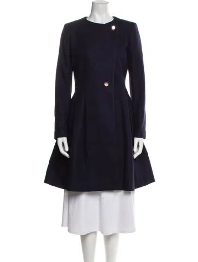 Pre-owned Ted Baker Wool Coat In Blue