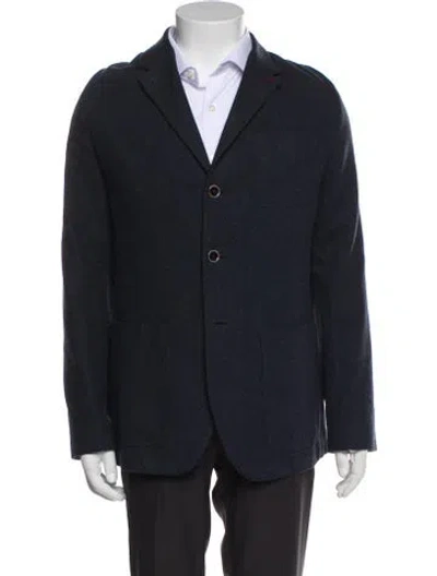Pre-owned Ted Baker Wool Coat In Blue