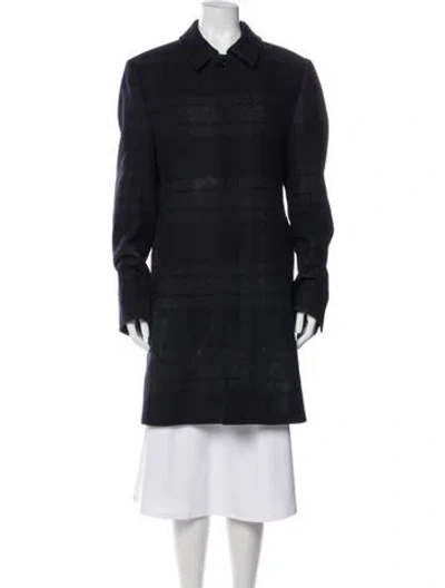 Pre-owned Ted Baker Wool Coat In Blue