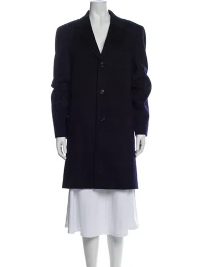 Pre-owned Ted Baker Wool Coat In Blue