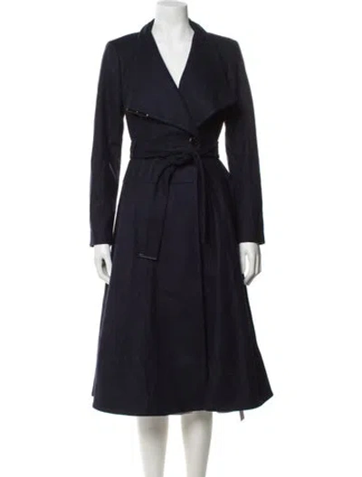 Pre-owned Ted Baker Wool Coat In Blue