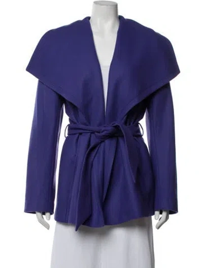 Pre-owned Ted Baker Wool Coat In Blue