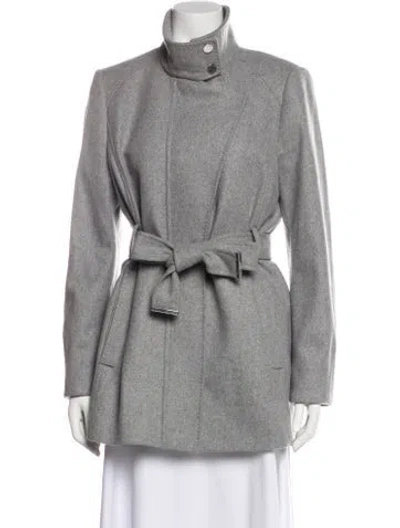 Pre-owned Ted Baker Wool Coat In Gray