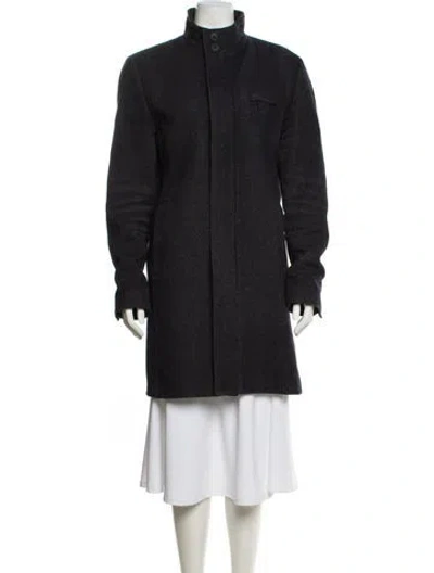 Pre-owned Ted Baker Wool Coat In Gray