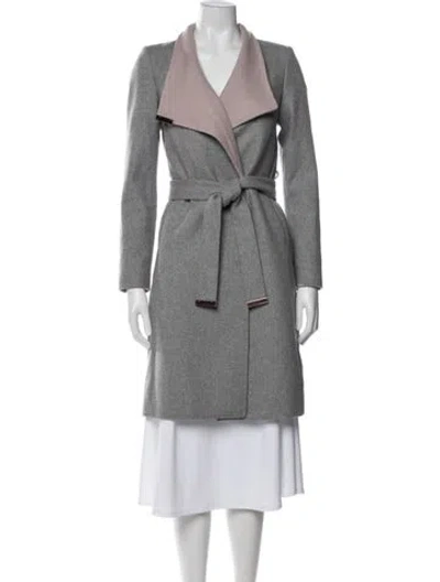 Pre-owned Ted Baker Wool Coat In Gray