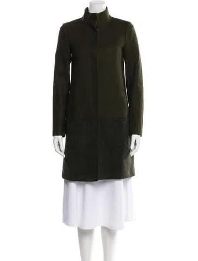 Pre-owned Ted Baker Wool Coat In Green