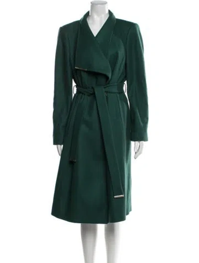 Pre-owned Ted Baker Wool Coat In Green