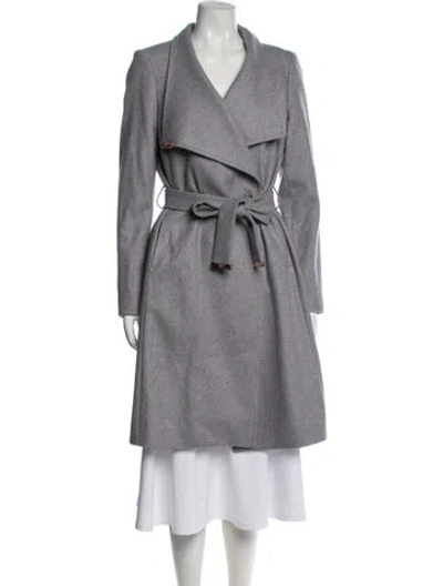 Pre-owned Ted Baker Wool Coat In Grey