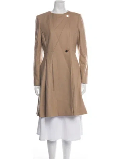 Pre-owned Ted Baker Wool Coat In Neutrals