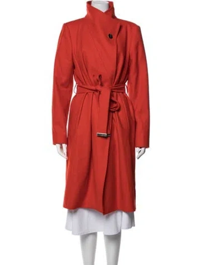 Pre-owned Ted Baker Wool Coat In Orange