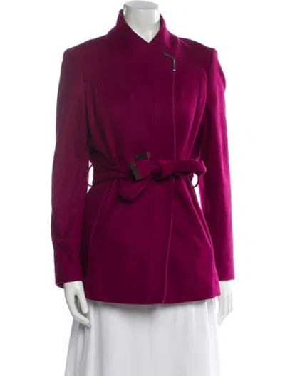 Pre-owned Ted Baker Wool Coat In Pink