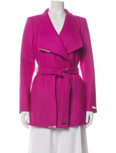 Pre-owned Ted Baker Wool Coat In Pink
