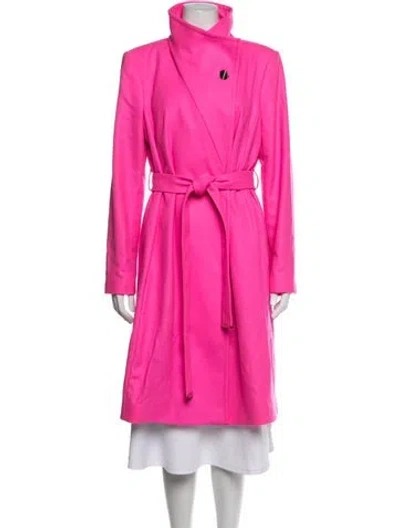 Pre-owned Ted Baker Wool Coat In Pink