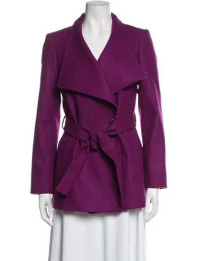 Pre-owned Ted Baker Wool Coat In Purple