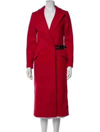 Pre-owned Ted Baker Wool Coat In Red