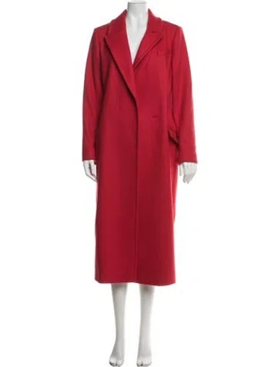 Pre-owned Ted Baker Wool Coat In Red