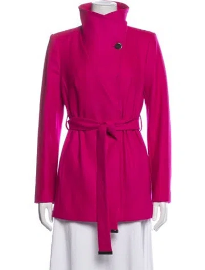 Pre-owned Ted Baker Wool Coat In Red