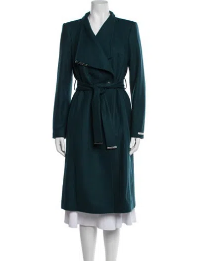 Pre-owned Ted Baker Wool Coat W/ Tags In Blue