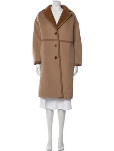 Pre-owned Ted Baker Wool Coat W/ Tags In Brown