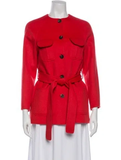 Pre-owned Ted Baker Wool Coat W/ Tags In Red