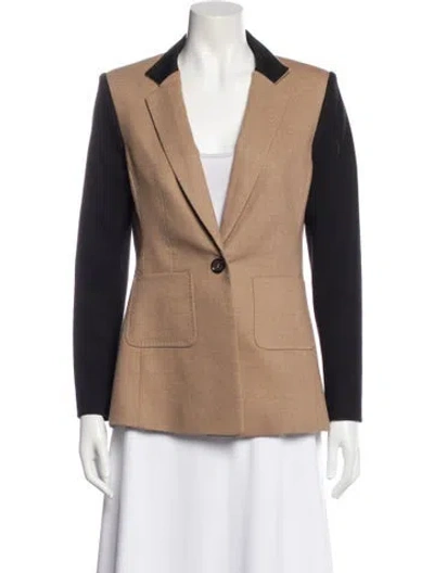 Pre-owned Ted Baker Wool Colorblock Pattern Blazer In Neutral