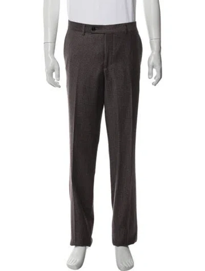 Pre-owned Ted Baker Wool Dress Pants In Brown