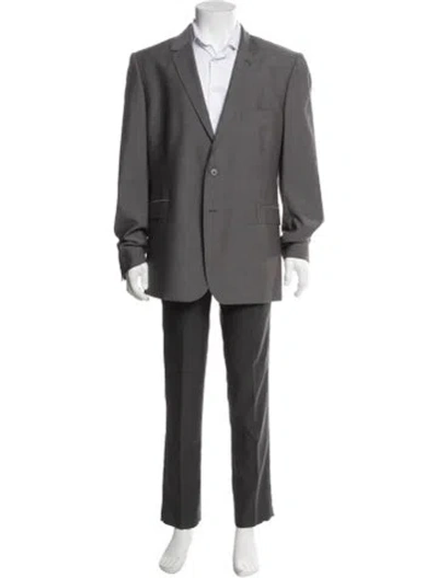 Pre-owned Ted Baker Wool Dress Pants In Gray