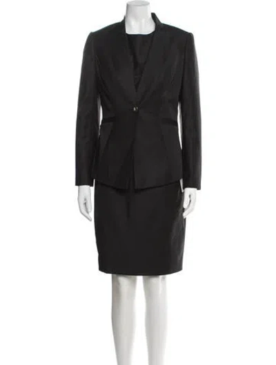 Pre-owned Ted Baker Wool Dress Set In Black