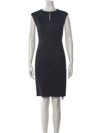 Pre-owned Ted Baker Wool Knee-length Dress In Black