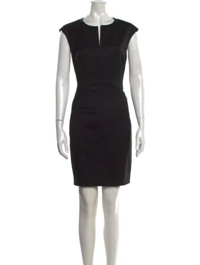 Pre-owned Ted Baker Wool Knee-length Dress In Black