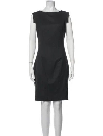 Pre-owned Ted Baker Wool Knee-length Dress In Black