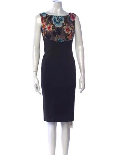 Pre-owned Ted Baker Wool Knee-length Dress In Blue