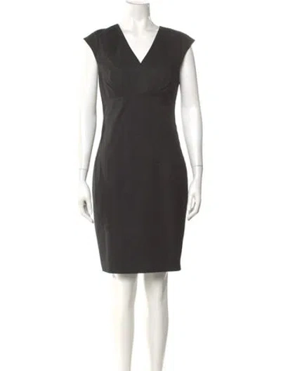Pre-owned Ted Baker Wool Knee-length Dress In Gray