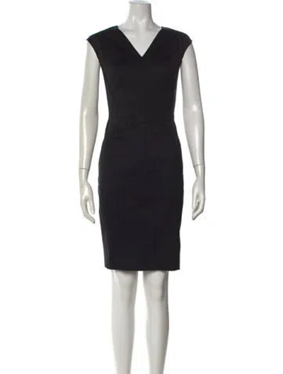 Pre-owned Ted Baker Wool Knee-length Dress W/ Tags In Black
