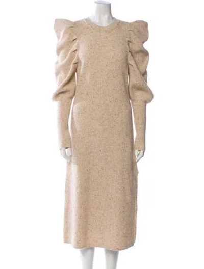 Pre-owned Ted Baker Wool Long Dress In Neutral