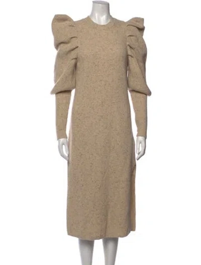 Pre-owned Ted Baker Wool Long Dress In Neutrals