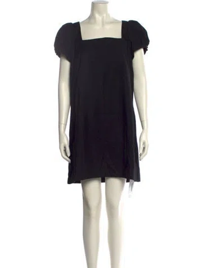 Pre-owned Ted Baker Wool Mini Dress In Black