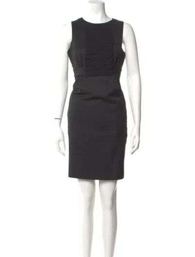 Pre-owned Ted Baker Wool Mini Dress In Black